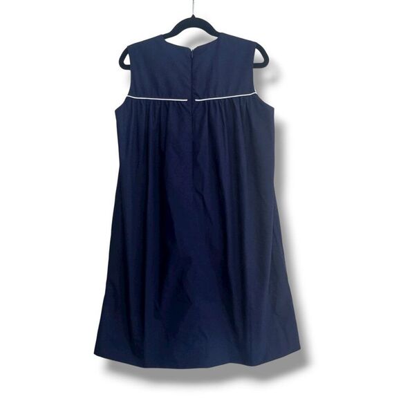 The Beaufort Bonnet Company Navy Blue Seagull Appliqué Sleeveless Dress Size 12 - Picture 2 of 5